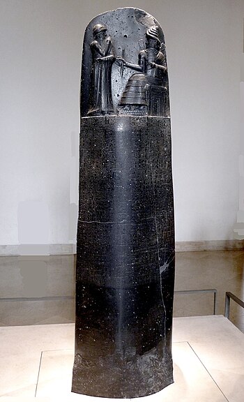 Code of Hammurabi stele in the Louvre