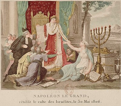 Napoleon restoring the Jewish cult, 1806